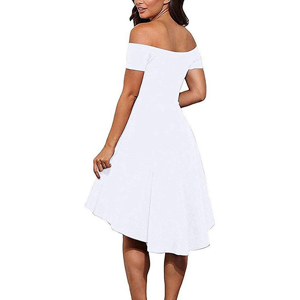 Sarin Mathews Off-the-Shoulder Cocktail Skater Dress