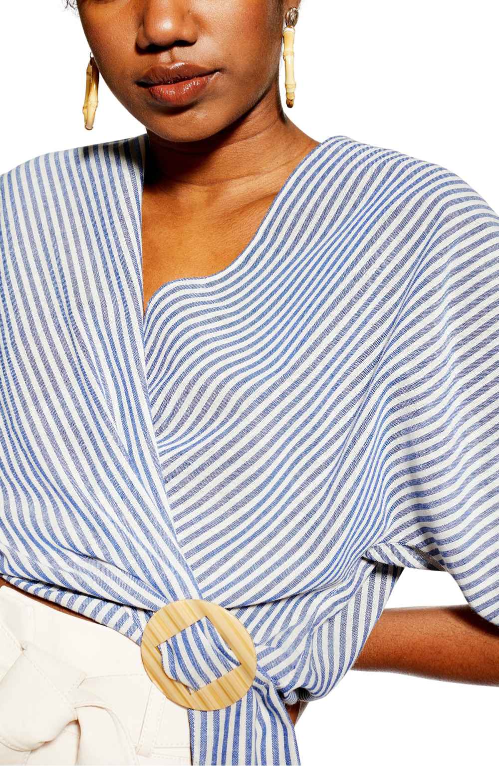 Topshop Buckle Wrap Top
