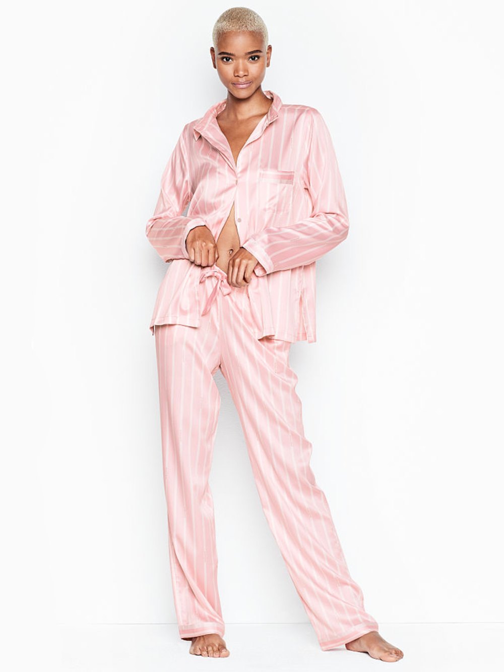 Sleep In Style With 40% Off This Victoria's Secret Satin PJ Set | Us Weekly