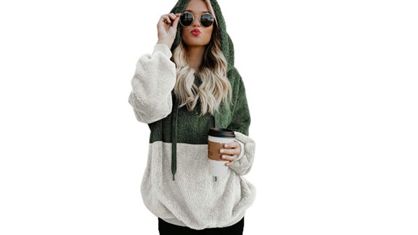 Dokotoo Womens Fuzzy Casual Loose Sweatshirt