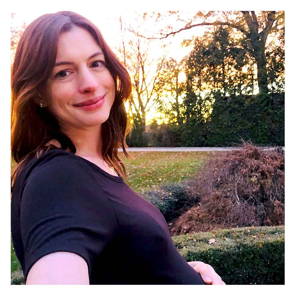 Anne Hathaway Celebrates Birthday With Glowing Baby Bump Pic
