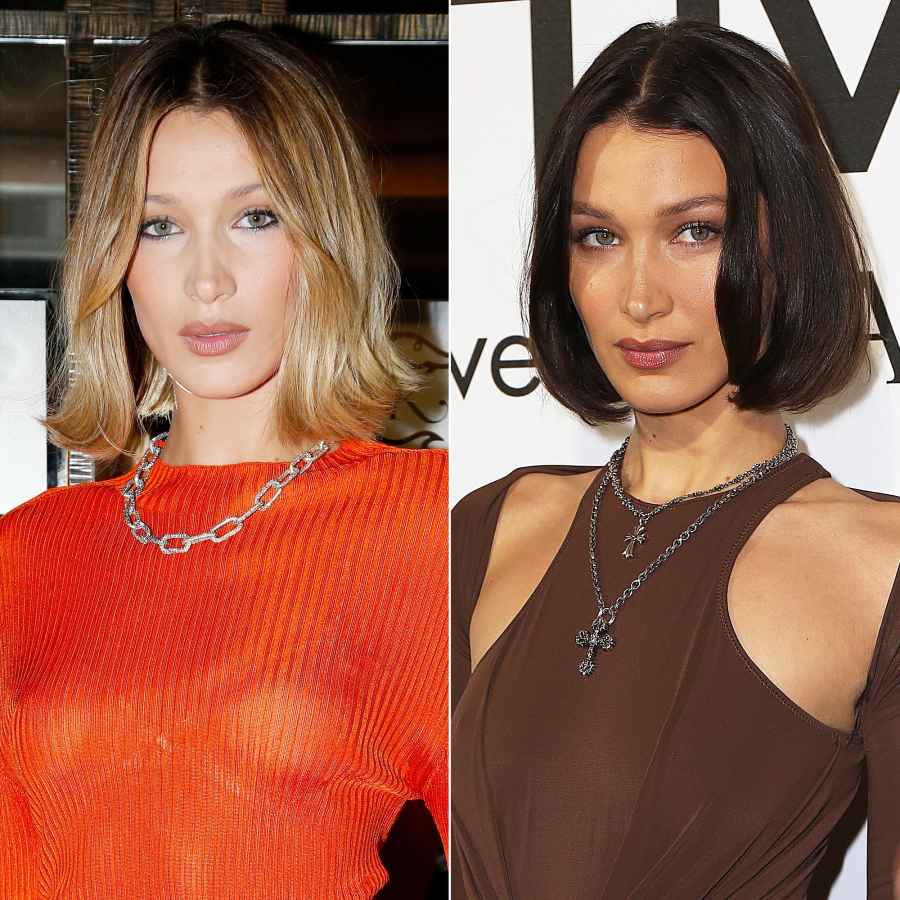 Bella Hadid Hair Change Blonde to Brunette