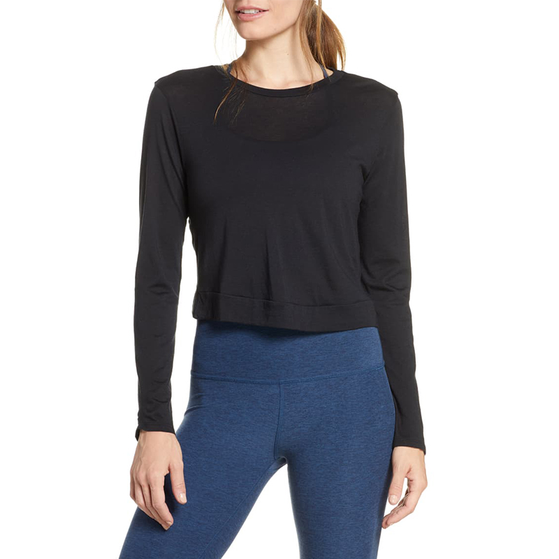 Beyond Yoga Back Out Crop Pullover