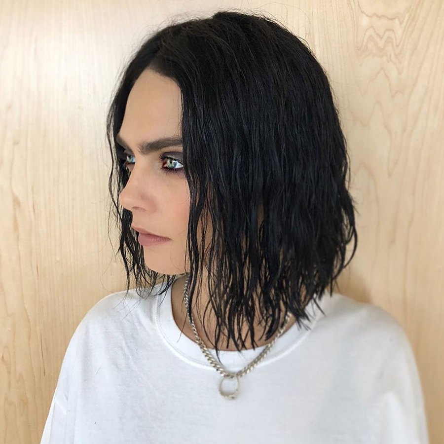 Cara Delevingne Wears Goth Wig For Instagram