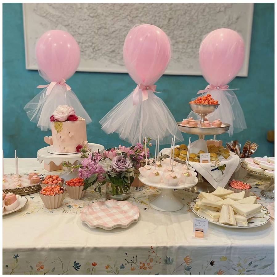 Pregnant Catherine Giudici S Pink Baby Shower Not A Gender Reveal