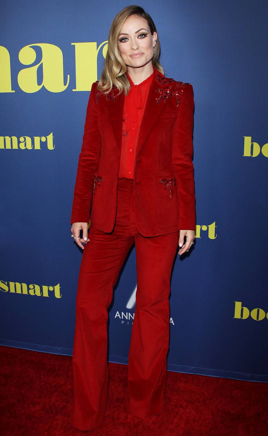 Celebs Wearing Red Suits - Olivia Wilde May 13, 2019