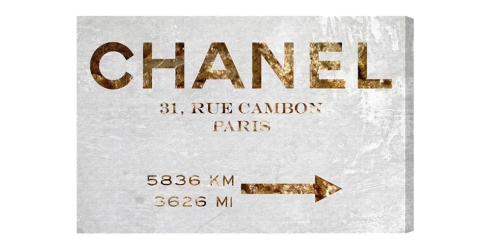 Oliver Gal 'Couture Road Sign Fashion Art' Wrapped Canvas Print 