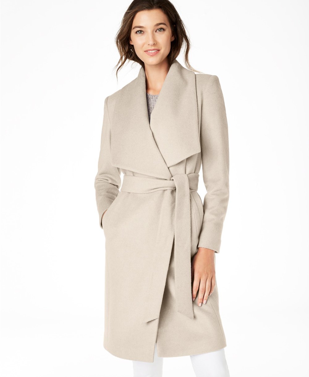 Cole Haan Wrap Coat bone
