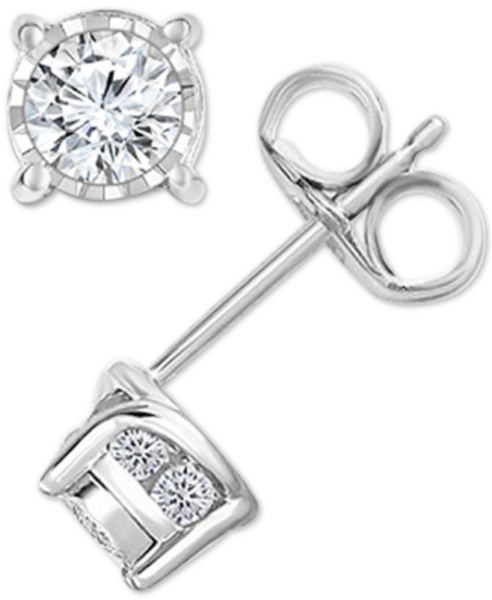 TruMiracle Diamond Stud Earrings (1/2 ct. t.w.) in 14k White Gold, 14K Gold or 14K Rose Gold