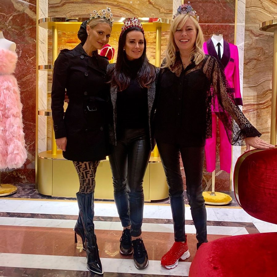 Dorit Kemsley, Kyle Richards, Sutton Stracke Real Housewives of Beverly Hills Cast Trip to Rome