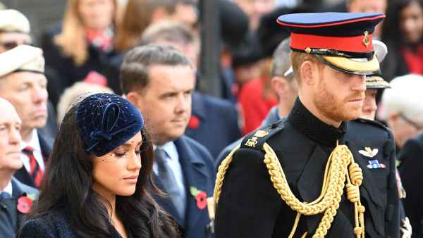 Duchess Meghan Visits Field of Remembrance for 1st Time With Prince Harry