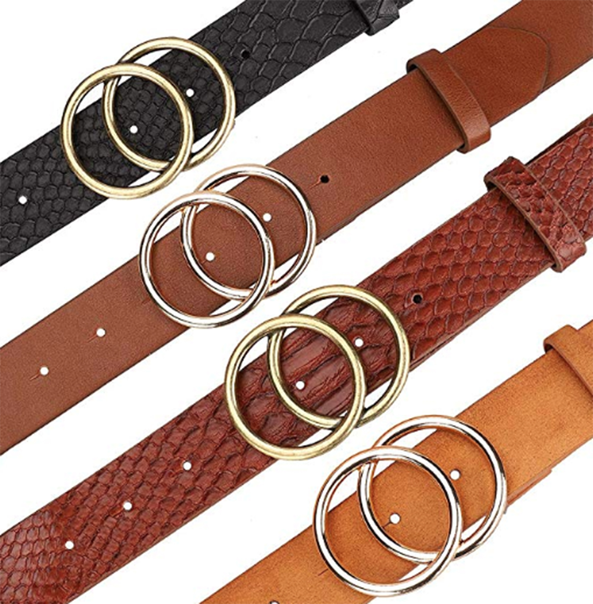 Earnda Women's Faux Leather Belt