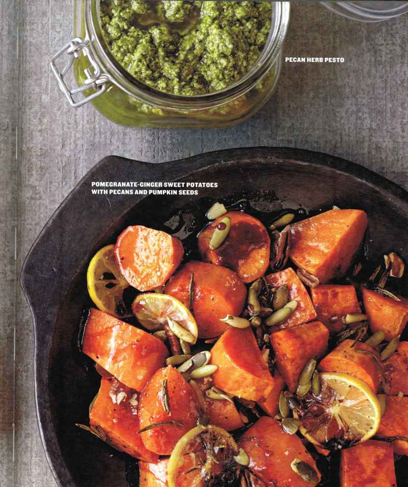 Friends Thanksgiving Recipes Geoffrey Zakarian's Pomegranate Ginger Sweet Potatoes