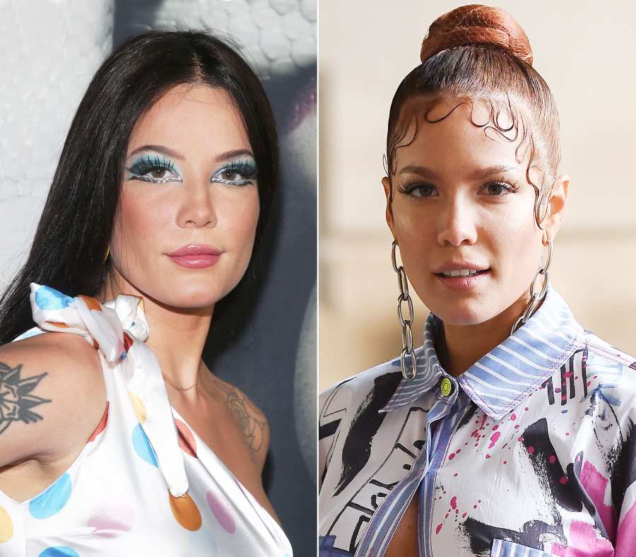 Halsey Hair Change Black to Red Hair