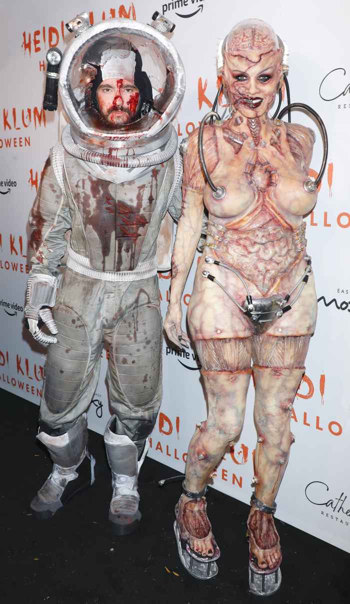 Heidi Klum and Tom Kaulitz Halloween Party Alien and Astronaut Costumes