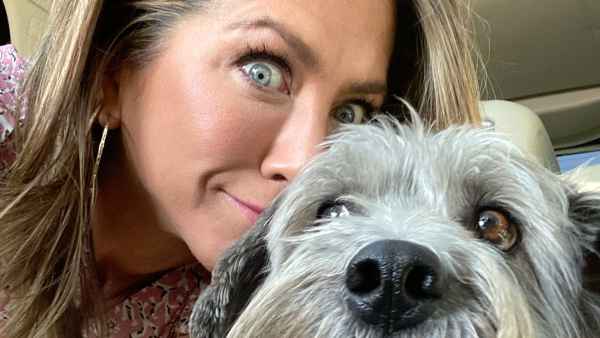 Jennifer Aniston Instagram Selfie With Dog