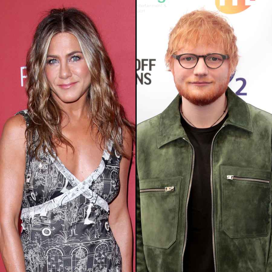 Jennifer Aniston and Ed Sheeran Celebrity Friendsgivings Thanksgiving