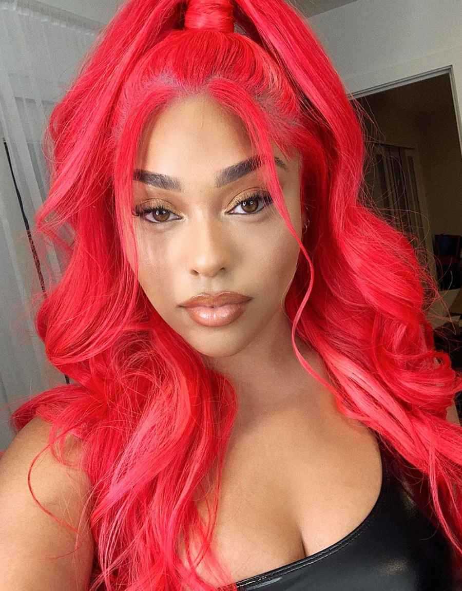 Jordyn Woods Neon Wig Instagram