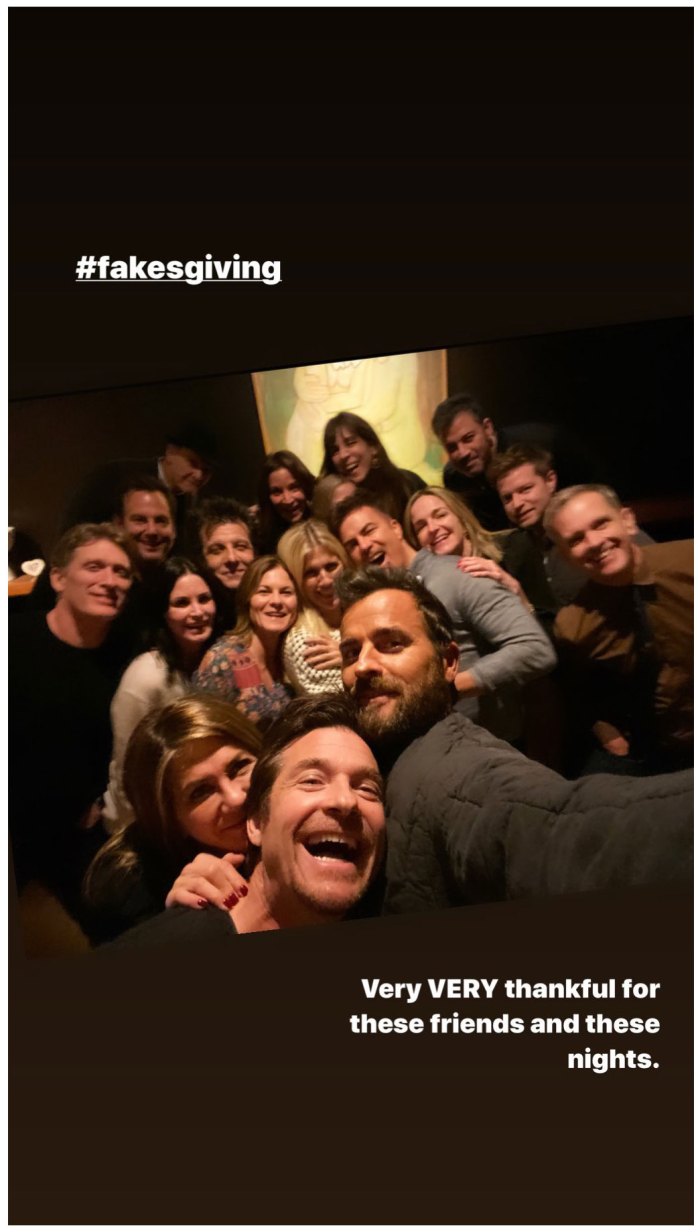 Justin Theroux Thanksgiving Fakesgiving Instagram Story