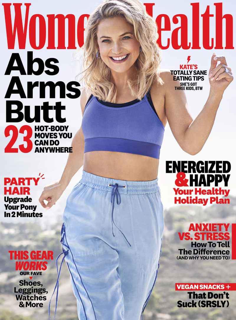 Kate Hudson Mothering Mistakes Women's Health December 2019 Cover