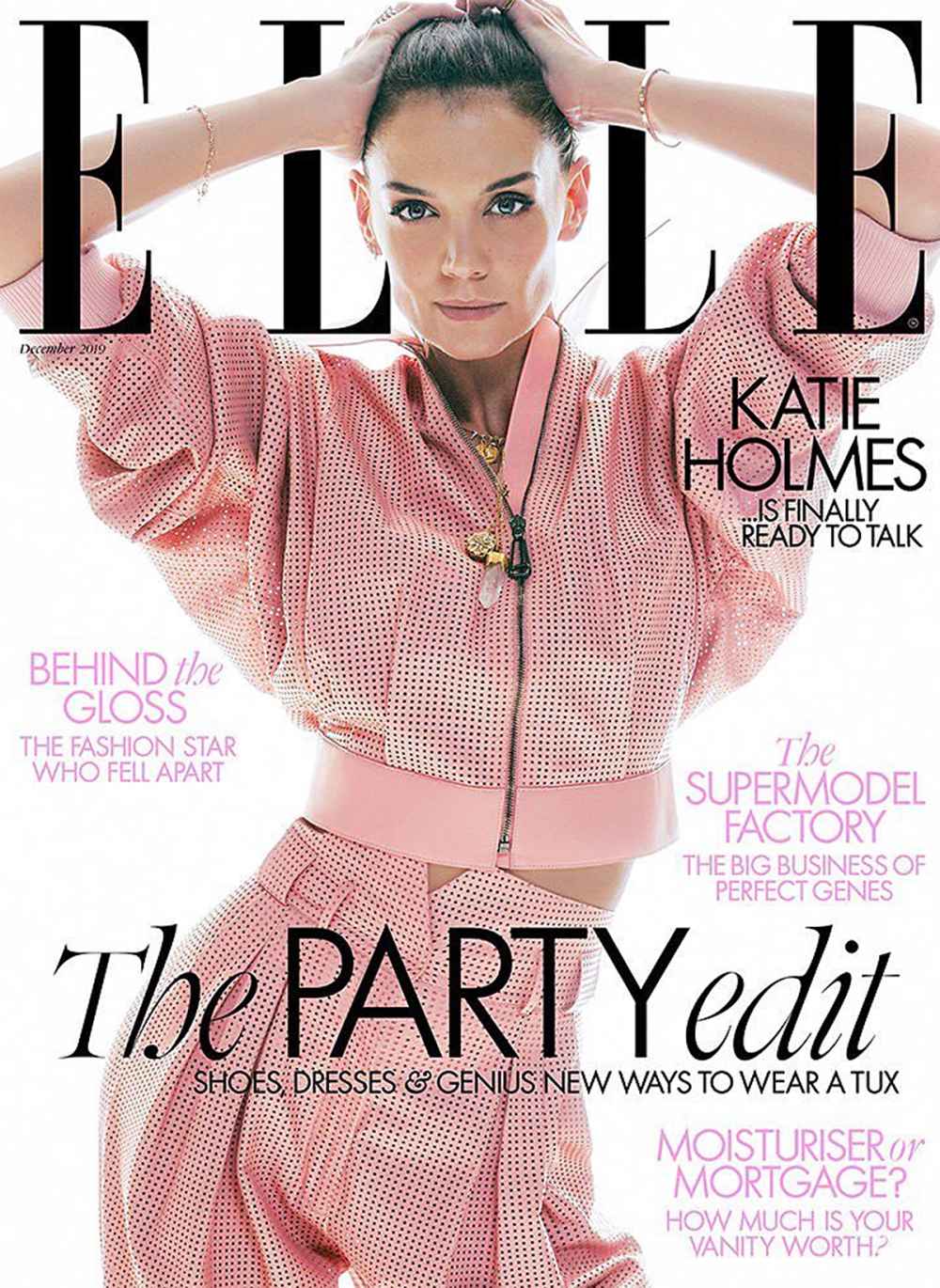 Katie Holmes Talks That Bra & Cardigan Elle UK Cover
