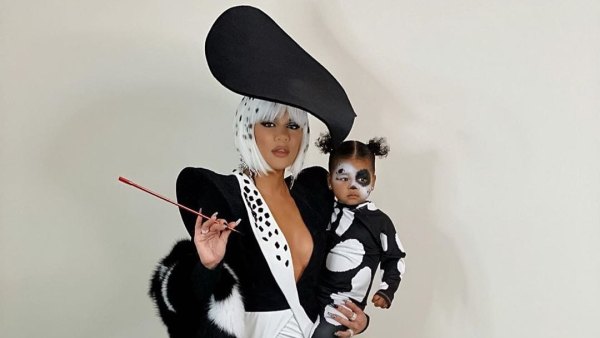 Khloe Kardashian and Her Daughter True Dress as Cruella de Vil and a Dalmatian for Halloween 2019