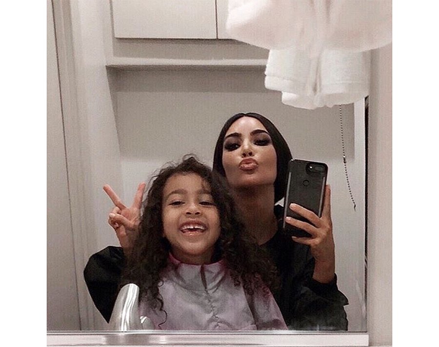 Kim Kardashian North West Mother-Daughter Selfie