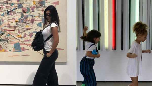 Kourtney Kardashian Explores Art Museum With Mason, Penelope and Reign