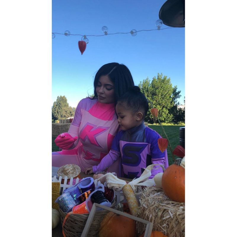 Kylie-Jenner-and-Stormi-Match-in-Superhero-Costumes