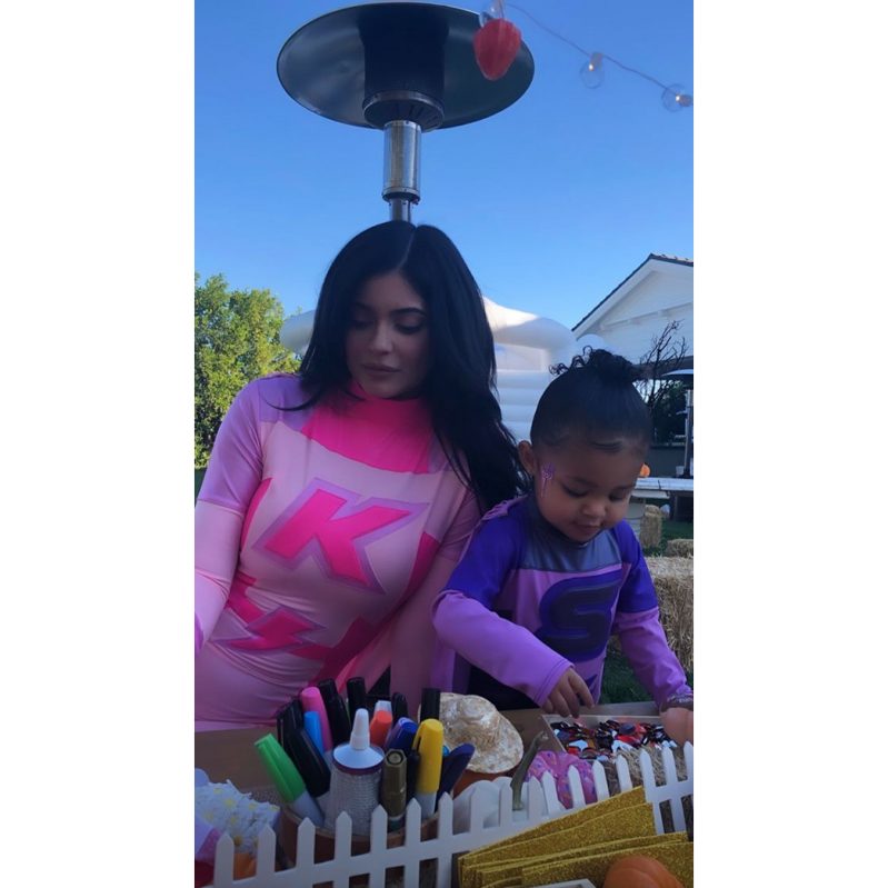Kylie-Jenner-and-Stormi-Match-in-Superhero-Costumes