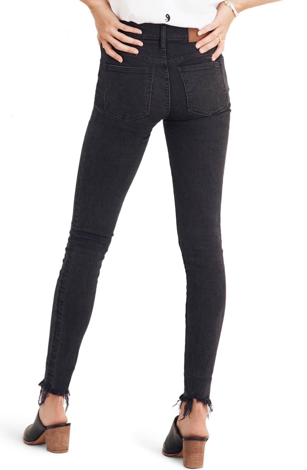 Madewell 9-Inch Button Ankle Skinny Jeans back