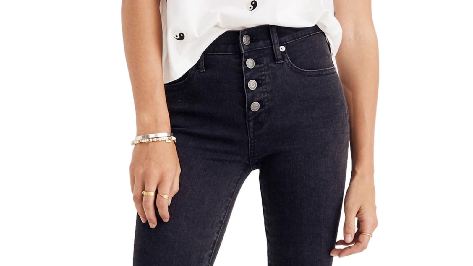 Madewell 9-Inch Button Ankle Skinny Jeans