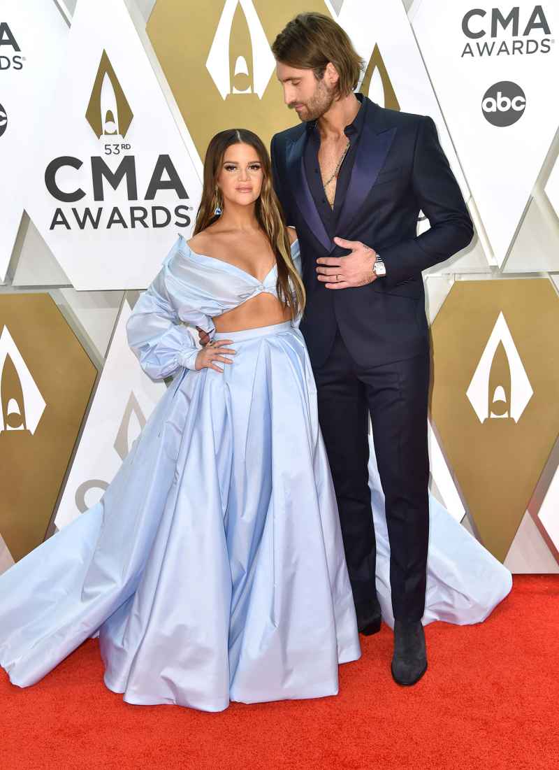Maren Morris and Ryan Hurd PDA Arrival Red Carpet 2019 CMA Awards