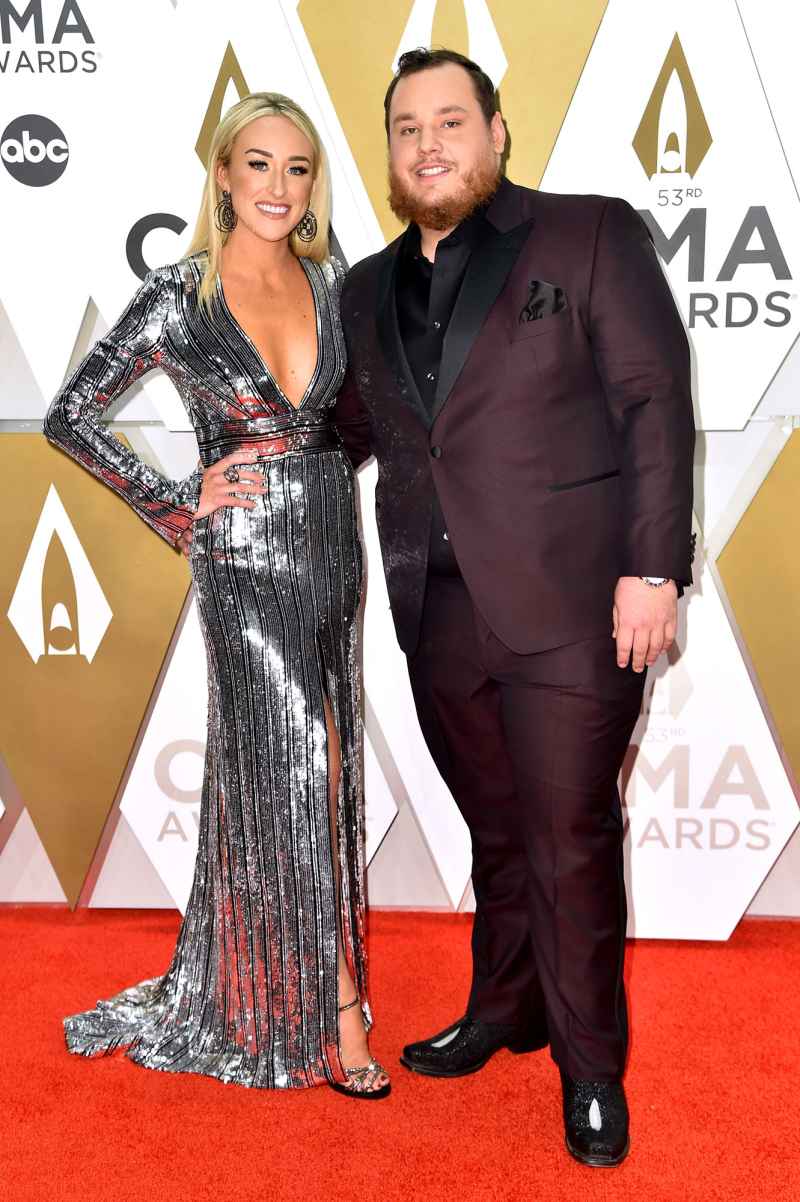 Nicole Hocking and Luke Combs PDA Arrival Red Carpet 2019 CMA Awards