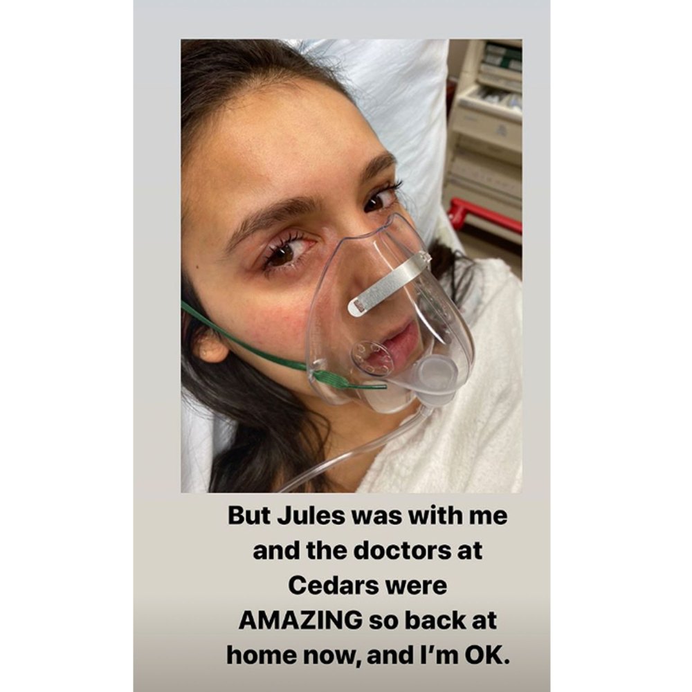 Nina Dobrev Goes to Emergency Room After Severe Allergic Reaction, Gets a Visit From Julianne Hough
