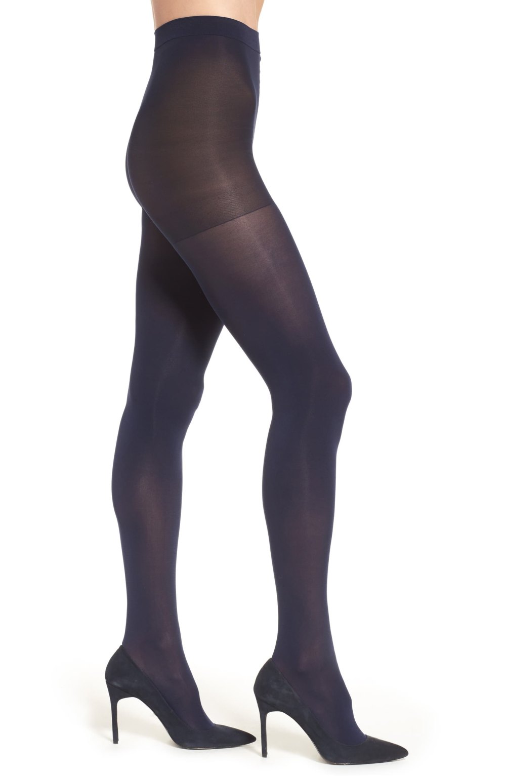 Opaque Control Top Tights navy blue