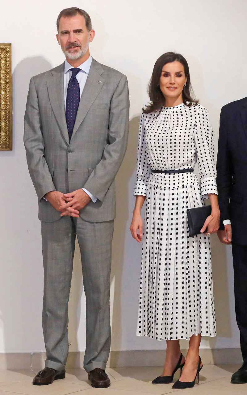 Queen Letizia Dotted Dress November 14, 2019