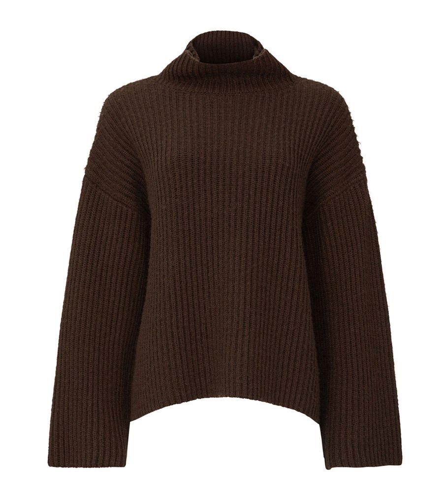 Rent the Runway x Jamie Mizrahi Holiday Collection - Brown Bell Sleeve Sweater