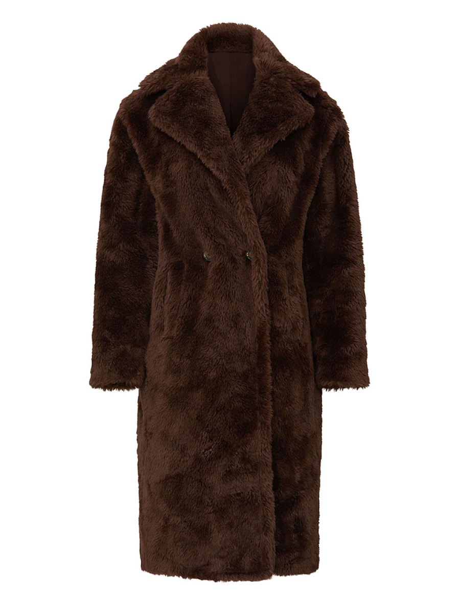 Rent the Runway x Jamie Mizrahi Holiday Collection - Brown Faux Fur Coat