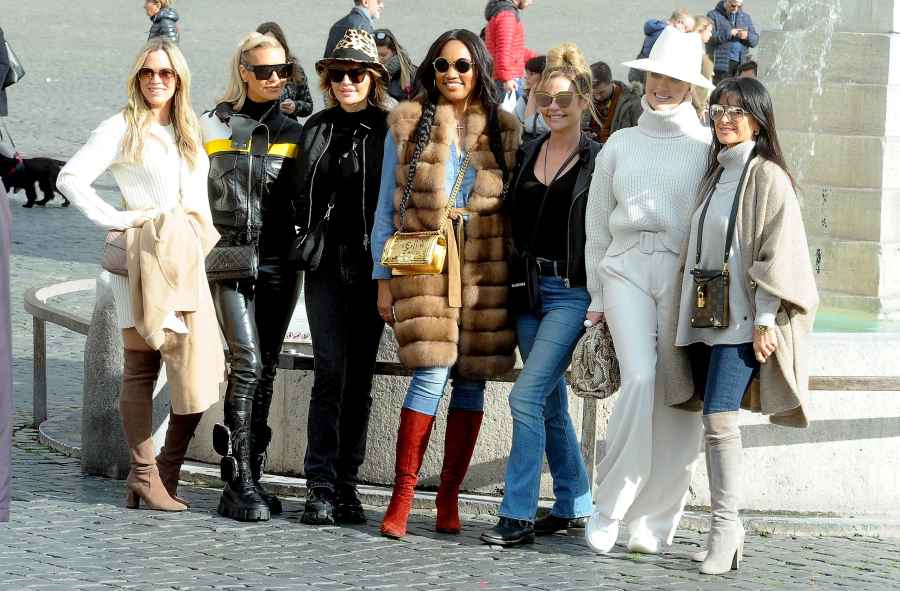 Garcelle Beauvais and Sutton Stracke, Lisa Rinna, Kyle Richards, Denise Richards, Dorit Kemsley, Erika Girardi and Teddi Mellencamp Arroyave Real Housewives of Beverly Hills Cast Trip to Rome