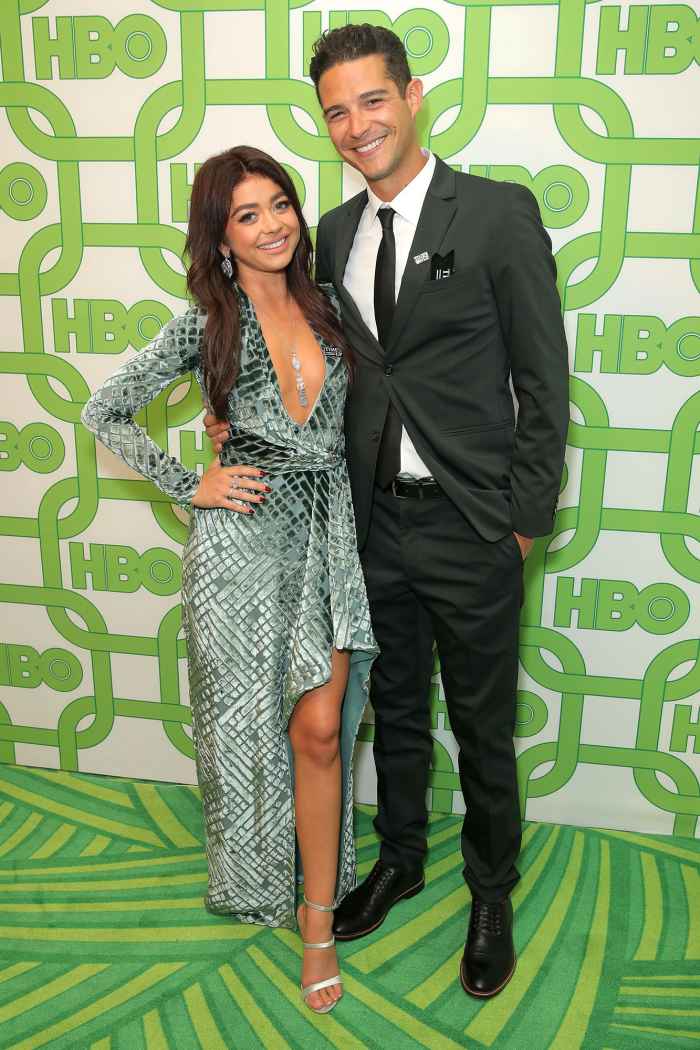 Sarah Hyland and Wells Adams HBO Golden Globes After Party