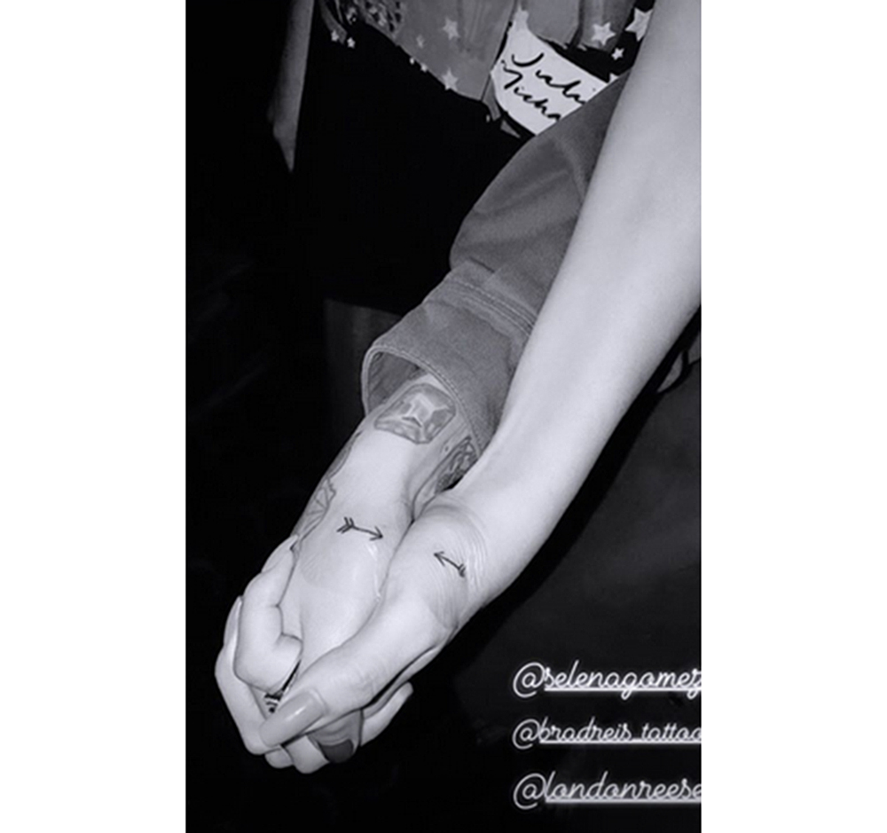 Selena Gomez and Julia Michaels Matching Tattoos