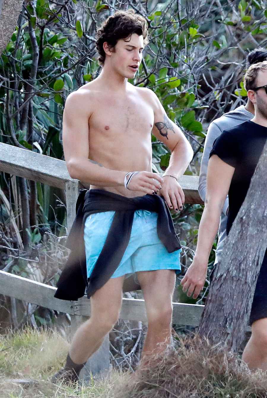 Shawn Mendes Goes Shirtless Australia Beach With Friends