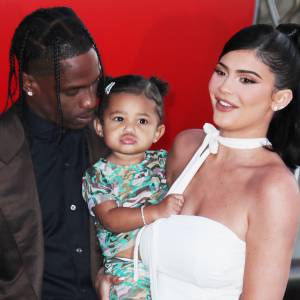 Travis Scott, Stormi Webster and Kylie Jenner