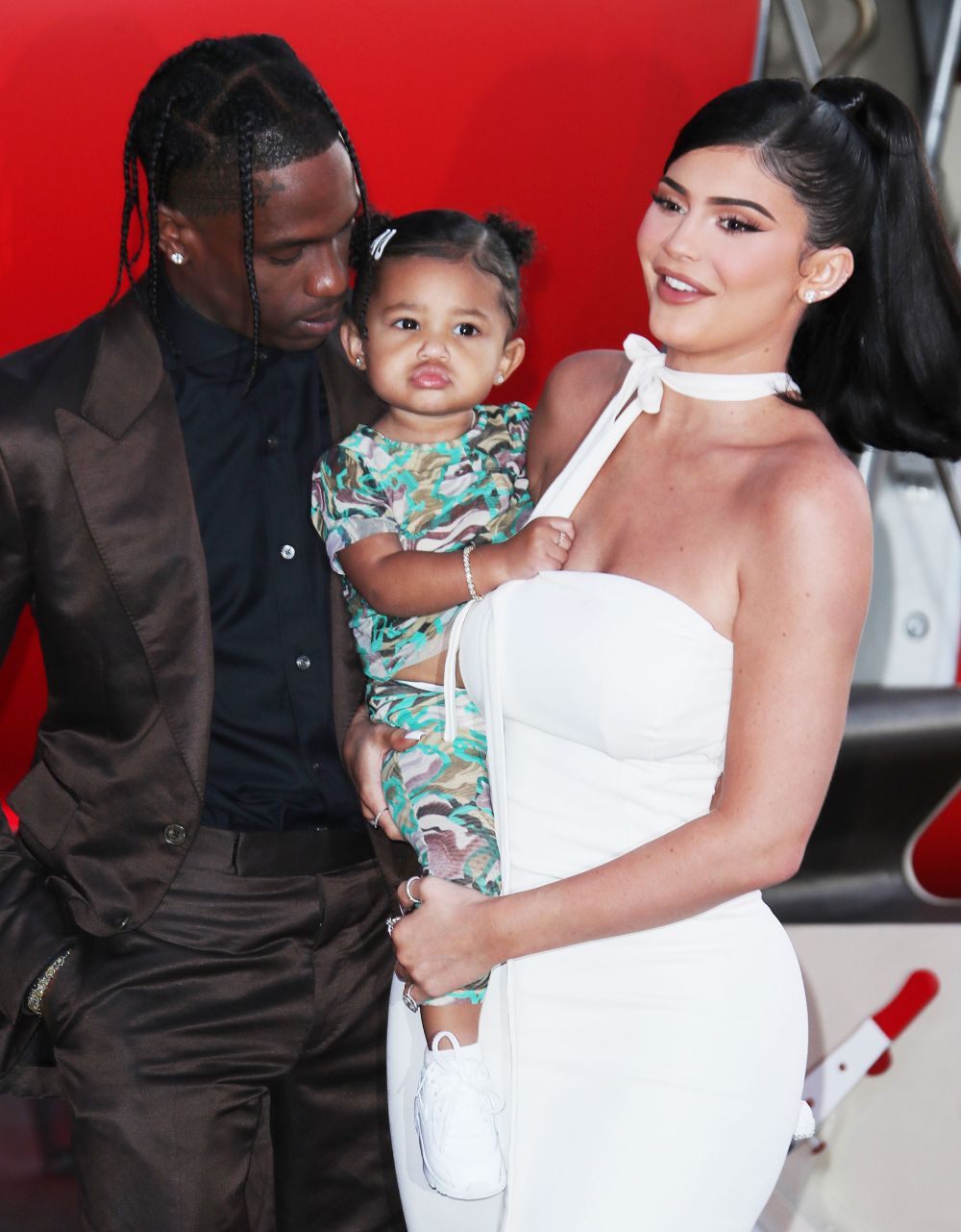 Travis Scott, Stormi Webster and Kylie Jenner