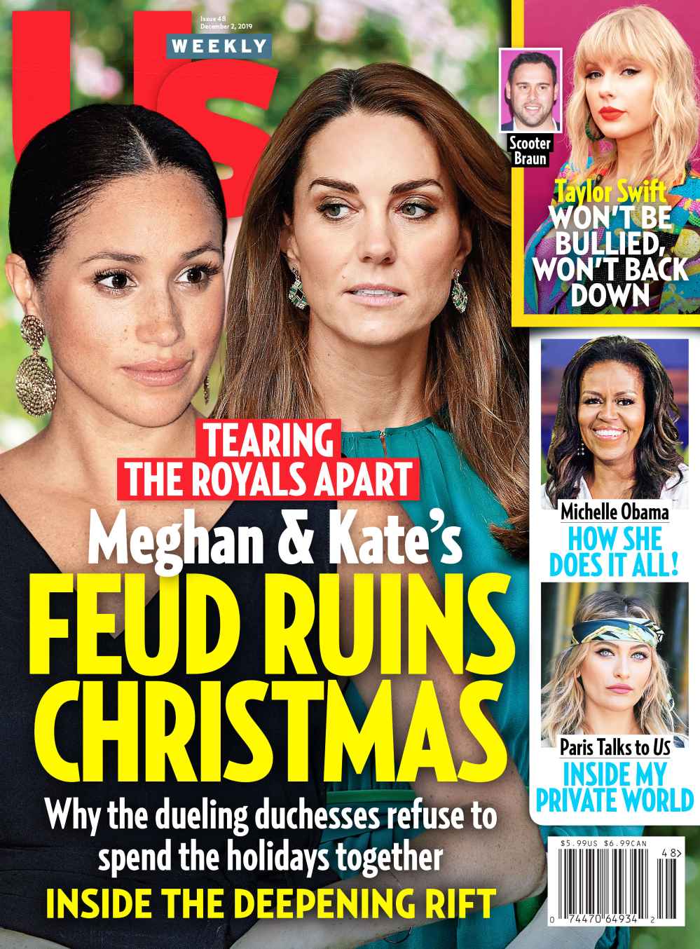 Us Weekly Cover Issue 4819 Duchess Meghan and Duchess Kate Feud Ruins Christmas