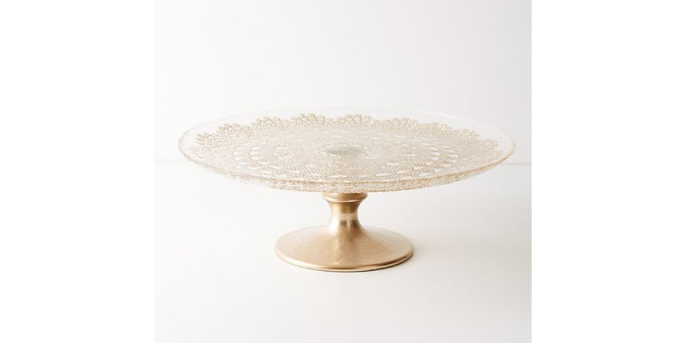 Metallic Lace Cake Stand