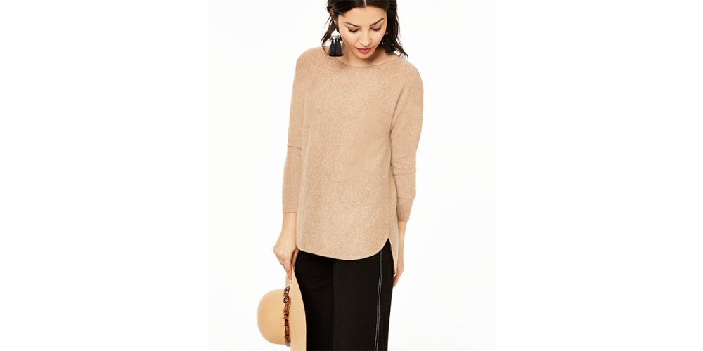 Charter Club Pure Cashmere Long-Sleeve Shirttail Sweater, Regular & Petite Sizes, Created For Macy's