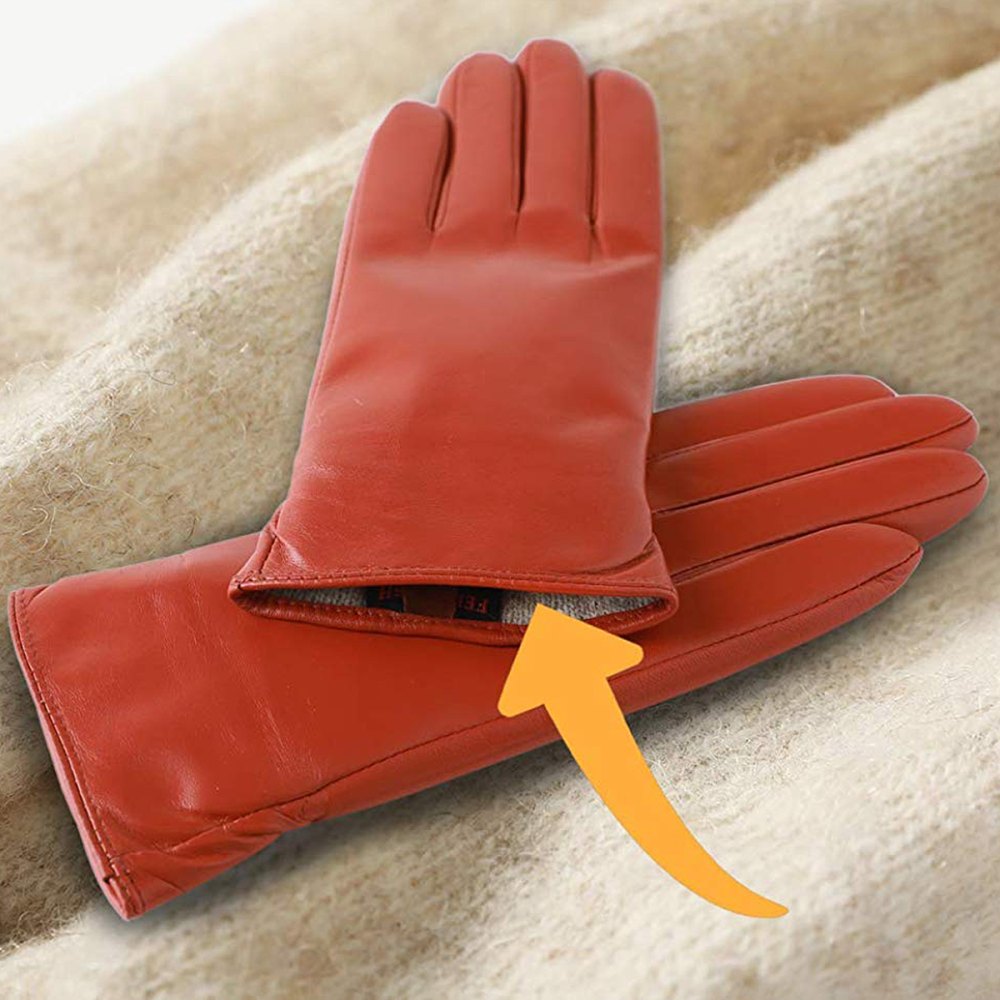 FEIQIAOSH Super-Soft Leather Winter Gloves