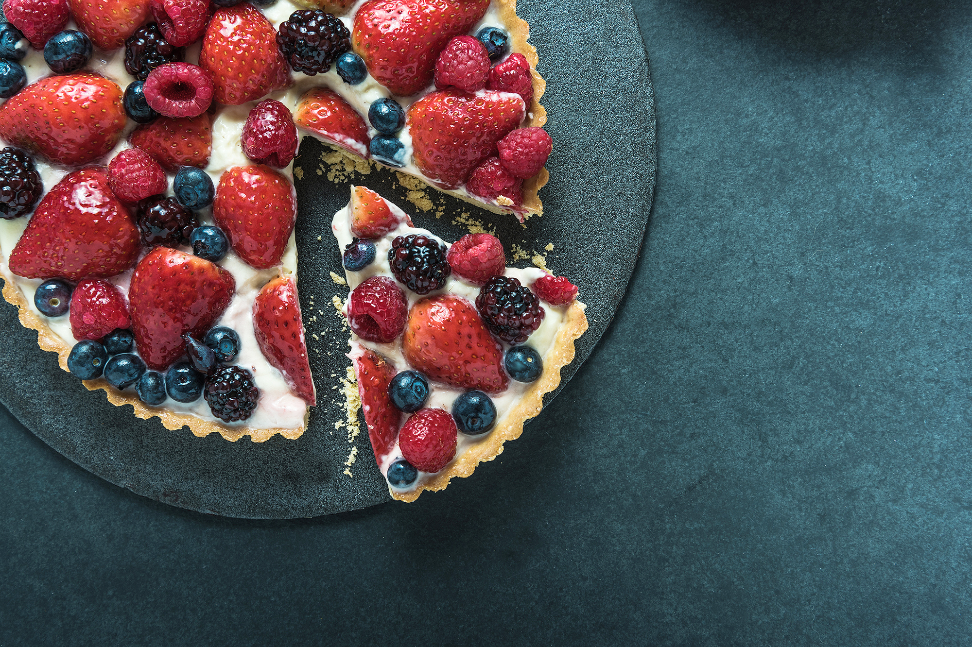 Summer berries tasty tart
